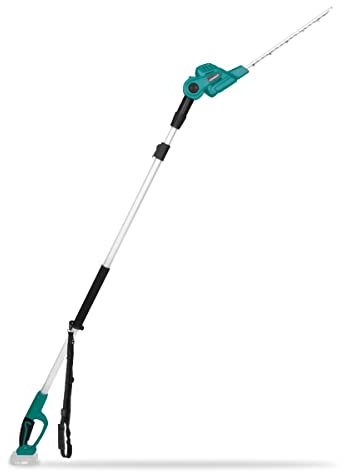 VONROC Cortasetos telescópico 20V (sin batería ni cargador rápido) - Cuchilla inclinable - Pértiga extensible (200-260 cm)