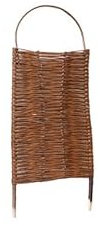 Steck Paravent Weide | Steckparavent 56x116cm (BxH mit Bogenverlauf) | Mobiler Garten Sichtschutz zum Stecken | Outdoor Weidenparavent Wetterfest | Weiden Gartenparavent aus Holz | freistehend