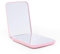 CENPEK Mini miroir de poche LED, petit miroir cosmétique avec léger, compact, pliable, rectangle double face, rose