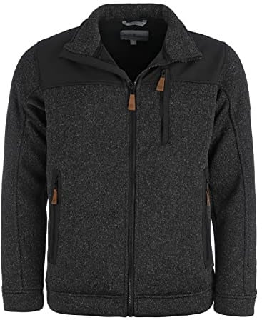Blue Wave Herren Fleecejacke Fabrizio - Strickjacke Fleece Jacke mit Softshell-Besatz