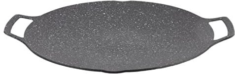 Piastra per Barbecue Rotonda Coreana, Piastre per Pentole BBQ Grill Padella per Piano Cottura Padella Circolare Piastra per Barbecue Coreana Utensili per Barbecue per Cucinare Al (Tipo Gas 30cm)