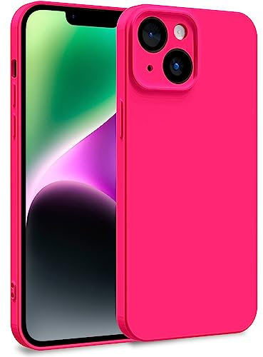 MyGadget Hülle kompatibel mit iPhone 14 - Zweilagige Handyhülle mit Kameraschutz - Cover mit Innenfutter & Silikon außen - Pink