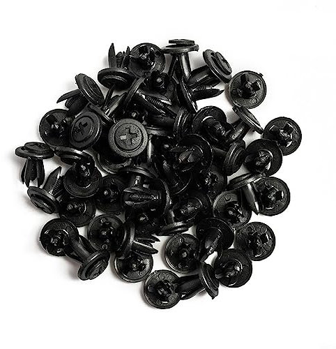 Lot de 50 rivets en plastique pour carrosserie de voiture - Diamètre du trou de 6 mm - Pour véhicules universels