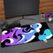 Noir Blanc Violet Tapis de Souris Grand, 1200x600mm XXL Gaming Mouse Pad, Tapis de Souris Caoutchouc Naturel Antidérapant, Mouse Mat d'Ordinateur Durable pour Souris Claviers Gamer Bureau