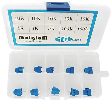 JMORCO Potentiometer-Kit 1K 5K 100K 10K Ohm Breadboard Trim Potentiometer mit Knopf für