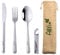 AllEco® Edelstahl Campingbesteck Bundeswehr Style mit Flaschenöffner für unterwegs + GRATIS Beutel Outdoor Besteck Camping Besteck Set to Go Besteckset nachhaltige Produkte Zero Waste Geschenkidee
