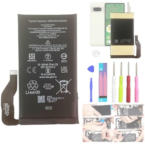 Aousavo GZE8U ersatz akku Kompatibel mit HTC Google Pixel 7 mit Free Toolkit