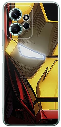 ERT GROUP Handyhülle für Xiaomi REDMI Note 12 4G Original und offiziell Lizenziertes Marvel Muster Iron Man 021 optimal an die Form des Handy angepasst, hülle aus TPU