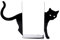 rockible Buchstützen Katzen Metall, Kreative Buchhalter Regal, Cat Bookends, Buchstopper Kinderzimmer, Buchbeschwerer Schwarz, Book Holder Shelf für Büro Schreibtisch Regale Bibliothek Home