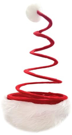 ibasenice Santa Hut Santa Mütze Spirale Weihnachtsmütze Herrenkostüme Xmas Weihnachten Mütze Rote Weihnachtsmützen Weihnachtshüte Weihnachtsmütze Für Die Party Geschenk Feder Mann Plüsch