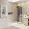 NRG 760 x 1950mm Walk in Shower Enclosure 8mm Smoked Easy Clean Glass Wet Room Screen Panel