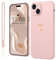 Mitetabo Handyhülle für iPhone 13 Hülle Silikon mit Gold Liebesherz, Mädchen iPhone 13 Case Weich Slim Stoßfest Kratzfeste Süßes Gold Love Schutzhülle für iPhone 13 6.1 Rosa