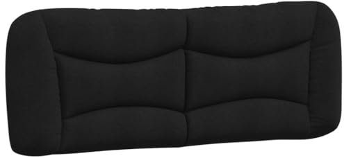 vidaXL Kopfteil Kissen, Kopfteilkissen für Schlafzimmer, Rückenkissen Bett mit Reißverschluss, Kopfpolster Bettkissen, Schwarz 120cm Stoff