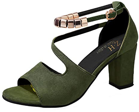 Dasongff Sandales Femme Été à Talon Haut Élégant - Escarpins Noir Petit Talon - Sandale de Cocktail de Mariage Fête Soirée - Poisson Bouche