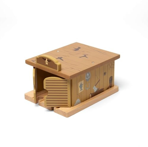 Bigjigs Rail - Holzlimousinen -Tunnel - Wild West Accessoire für Zugsets, Kinderbahnenzubehör, umweltfreundliche Kleinkindspielzeug und -geschenke, hergestellt mit nachhaltigem Holz, Alter 3 Jahre alt