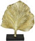 Flair Flower Blatt-Statue Blattskulptur goldenes Blatt 24cm Figur Skulpturen Blätter Deko Ornament Kreative Abstrakte Moderne Kunst Dekofigur Minimalistische Statue Geschenk, Ginkgo