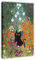 NebulaNova Lustiges Katzen Poster, Schwarze Süße Katze Im Gartenblumen-Leinwandbild, Vintage Gustav Druck Für Zuhause Schlafzimmer Wohnzimmer Badezimmer Wanddekoration Ästhetik (16x24 Rahmen)