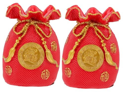 Cabilock 2 Stück Glücksbeutel Nano Spray Für Gesicht Landschaft Glücksbeutel Bargeld Münze Dose Geldbeutel Ornamente Kunstharz Kunsthandwerk Schreibtisch Segensbeutel