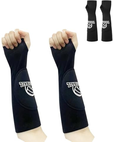 TPZORJX 1 paire de protège-bras de volley-ball, manchons de bras de volley-ball, manchettes de volley-ball, manchons, support de poignet élastique pour sports de volley-ball (noir).