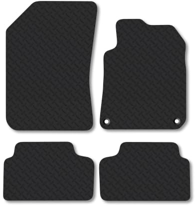 Peugeot 308 (2014-2021) 5mm Rubber Car Mats | Heavy Duty Rubber Tailored Fit Floor Mats Full Coverage Durable Waterproof Accessories Easy Clean Anti Slip Made in the UK