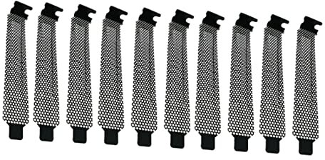 jojofuny 10pcs Pci Slot Cover for Mid Tower Pc Case Atx Computer Chassis Block Mesh Blanking Plate Cooling Fan Compatible Material