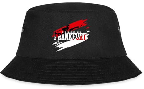 Spreadshirt Die Macht Aus Frankfurt Fußball Fan Fischerhut, L/XL (Caps), Schwarz