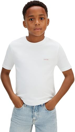Calvin Klein Jungen Logo Label Ss T-Shirt Lvcksja08b S/S T-Shirt