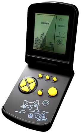 JXD 3.5 Console de Jeu Block avec Design Rabattable Unique 26 Jeux de Briques rétro intégrés Plusieurs Modes Difficulté/Vitesse Réglables Jeux éducatifs pour Enfants Cadeaux de Noël/Fêtes (Noir)