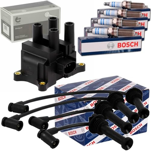 BandelOne enthält Zündspule + Zündkerzen Zündleitung für Fiesta 4+5 Focus C-Max 2