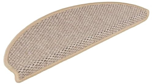 Homgoday Treppenmatten Selbstklebend Sisal Optik 15 STK. 65x21x4 cm Hellbeige, Anti-Rutsch, Waschbar Model326880