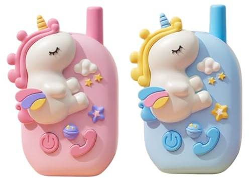 2 PCS Unicorn Toys Walkie Talkies with Rechargeable Battery One-Click Call Child Walkie-talkie High-definition Voice Intercoms for Boy & Girl Age 3-8