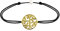 LES POULETTES BIJOUX - Bracelet Lien Arbre de Vie Plaqué Or - Noir