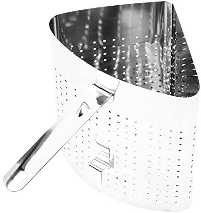 Vogue Stainless Steel Pasta Cooking Basket, Silver, Size: 233(H) x 210(W) x 325(D) mm - Holds, Cooks & Drains Pasta or Blanching Vegetables - Commercial Restaurant & Home Kitchens, DM058