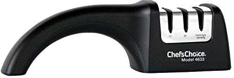 Chefs Choice 4633900 4633 Angle Select Diamond Hone 3 Stage Manual Knife Sharpener, Plastic, Black