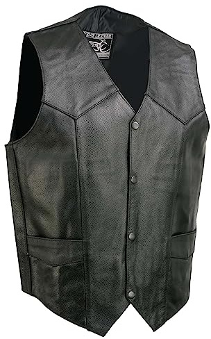 Event Biker Leather Plain Side Vest