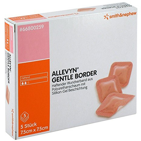 Smith & Nephew Hydro Cellularverband, Silikon, 7,5 x 7,5 cm, 5 Stück