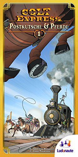 Asmodee | Ludonaute | Colt Express – Postkutsche & Pferde | Erweiterung | Familienspiel | Brettspiel | 2-6 Spieler | Ab 10+ Jahren | 40+ Minuten | Deutsch