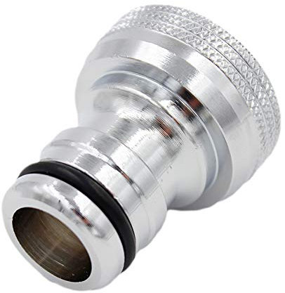 SpiceFlow Geräteanschlussstück/Wasserhahnanschluss | Chrom/Messing | 1 Zoll Innengewinde | 3/4 Zoll Profi Gardena kompatibel