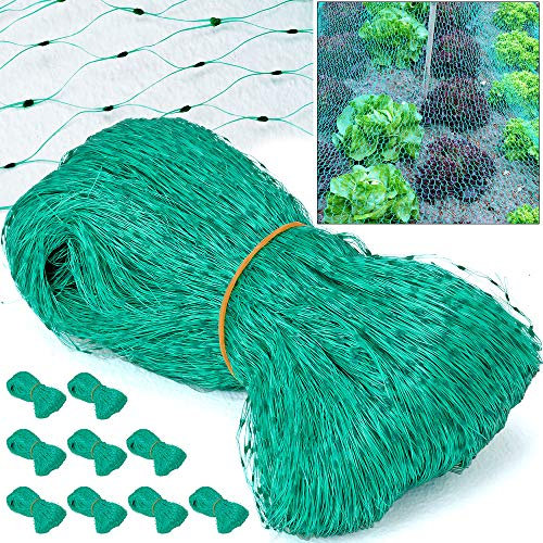 DEUBA® Vogelschutznetz 100m² 10 Stück á 2 x 5 m Garten Vogelnetz Laubschutznetz Obstbaumnetz Teichnetz Teichschutz Netz
