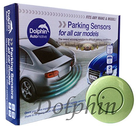 Dolphin Automotive DPS400 Reverse Parking Sensors Auto Express Award Winning In 32 Colours 4 Ultrasonic Radar Sensors Kit Audio Alert System Matt & Gloss Black +30 More Colours (Ice Green)