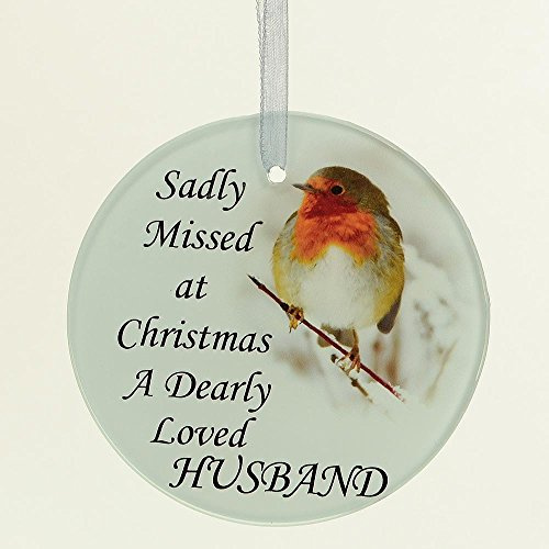 Angraves Husband Christmas Robin Memorial Tree Hanging Decoration Gift Plaque MomentoTribute Ornament
