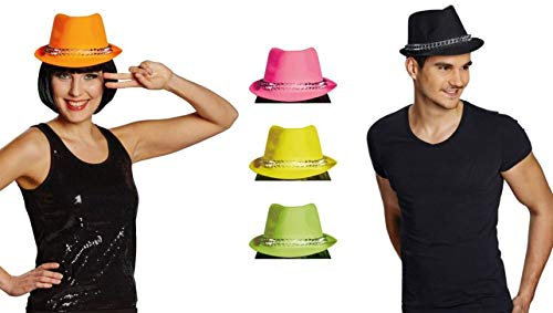 Rubie's Fedora Hut mit Stacheln pink zum Kostüm Karneval Fasching Party