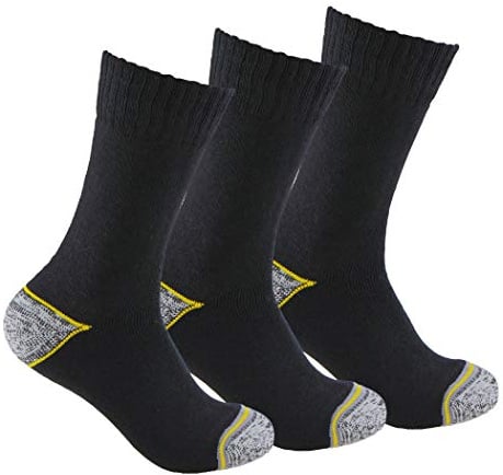 CRONOS ONE Calcetines de TRABAJO (3 pares) ideales para botas de trabajo o calzado de seguridad. Con goma ANTI-PRESION y talón y puntera reforzados. También son idóneos para deportes de invierno.