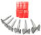 Mengshen Forstner Set di Punte da Trapano 30-60mm 6PCS, Cerniera per Foratura Piatta Cerniera Forata per carburo cementato Acciaio rapido per Legno Punzonatura per punzonatura con Codolo cilindrico