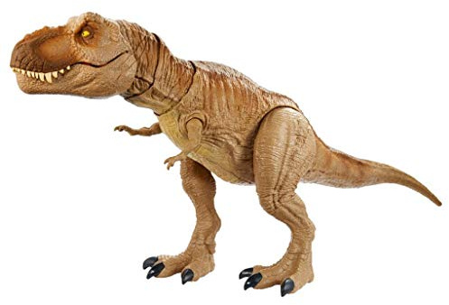 Jurassic World Camp Cretaceous Epic Roarin Tyrannosaurus Rex Large Action Figure, Primal Attack Feature, Sound, Realistic Shaking, Movable Joints; Ages 4 Years & Up 