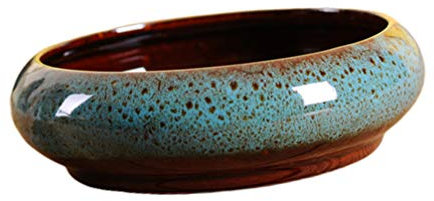 Hemoton - Recipientes suculentas de cerámica redondos decorativos de lirios hidropónicos para flores suculentas decoración de mesa del hogar, decoración de mesa de centro de mesa, color al azar