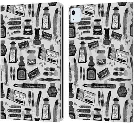 Head Case Designs Licenciado Oficialmente Andrea Lauren Design Caligrafía Surtido Carcasa de Cuero Tipo Libro Compatible con Apple iPad Air 2020/2022