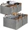 GRANNY SAYS Storage Boxes, Pack of 4 Large Fabric Storage Boxes with Metal Frame, Wardrobe Storage Baskets for Clothes, Baby Clothes Storage Boxes Grey, Foldable Storage Baskets for Wardrobe Storage