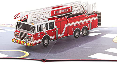 Liif Pop-Up-Karte mit Feuerwehrauto