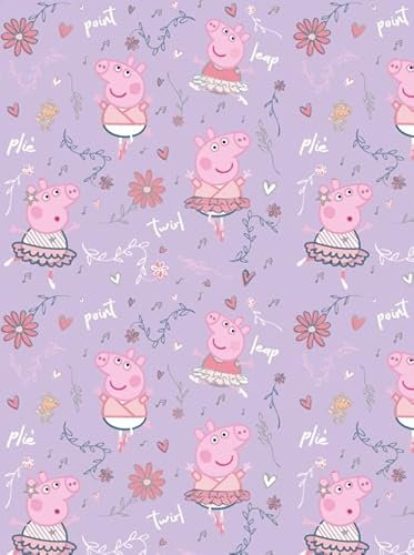 Danilo Promotions LTD Geschenkpapier für Geschenke, 4 m x 69 cm, Motiv: Peppa Pig Ballerina